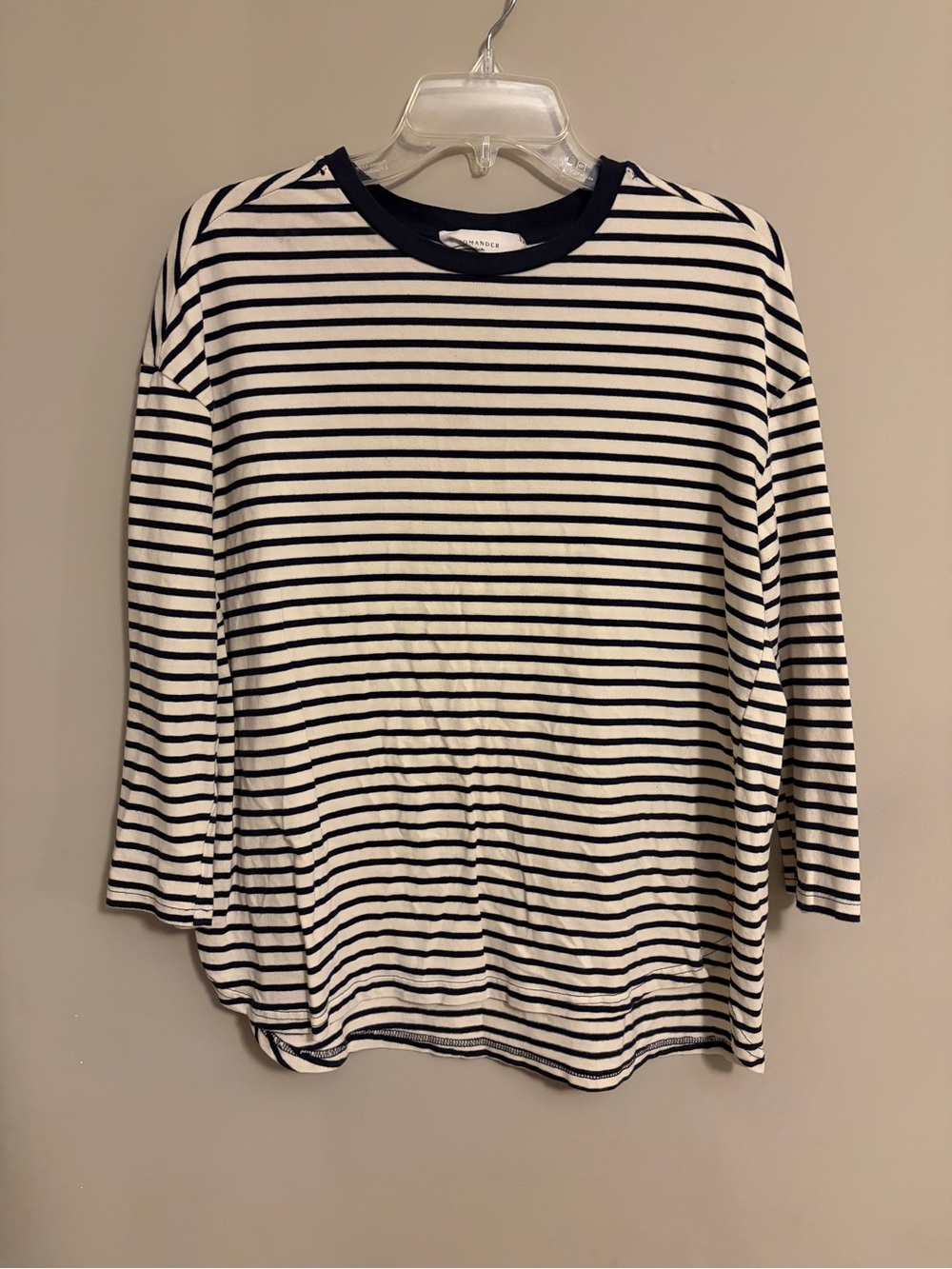 Pomander Place Tuckernuck Navy Striped Knit Popover Top